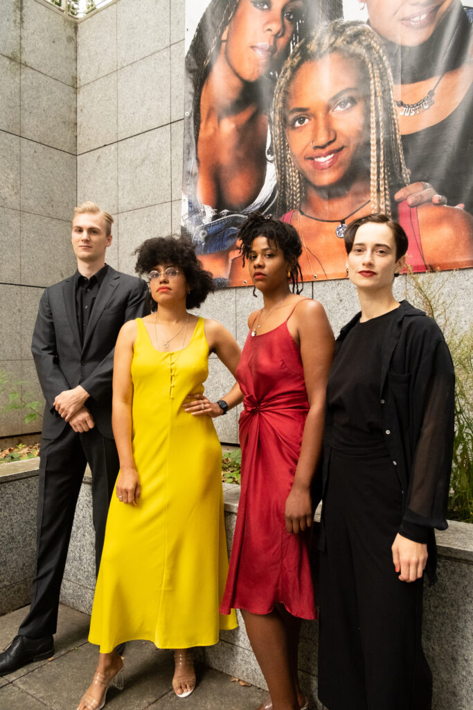 Together with Frieder Blume, Anta Helena Recke and Elisabeth Hampe, Joana Tischkau (second from the left) created and opened the first German Museum for Black Music and Entertainment in 2020 in Frankfurt and Berlin