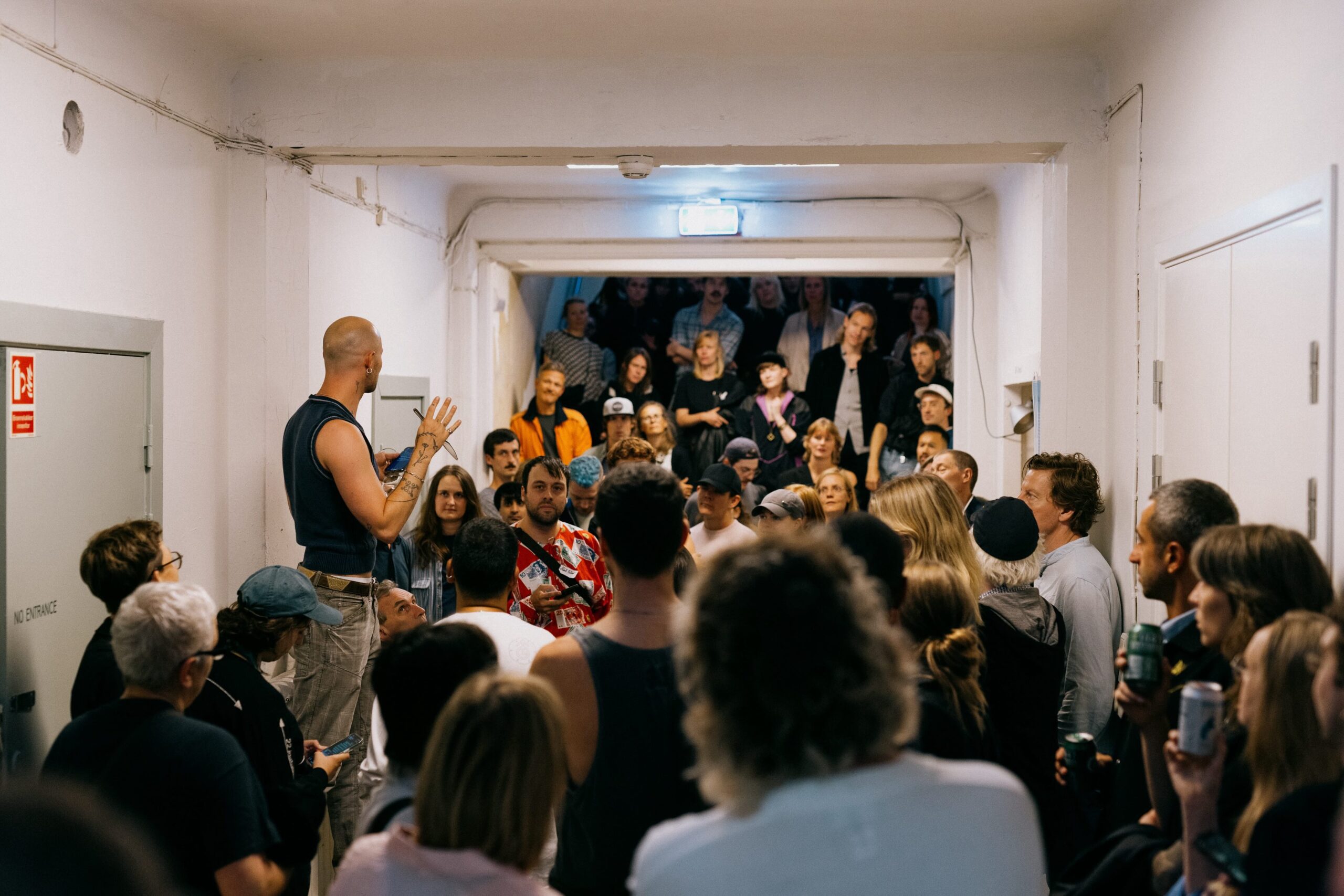 Louis welcoms the audience at Mind Eater festival. Photo: Julie Hrncirova